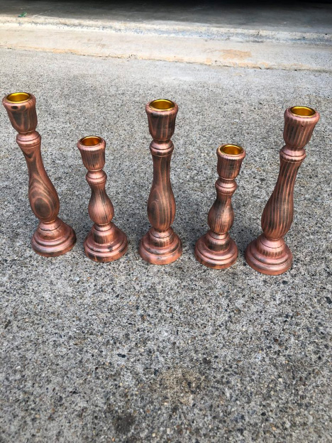 Painted candlesticks