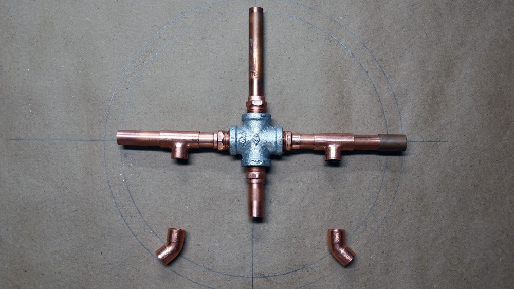 Copper lamp layout