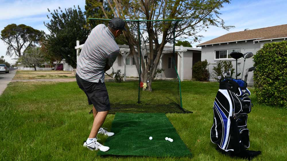 Using golf net