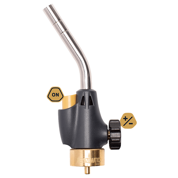 Adjustable Swirl Flame Portable Hand Nozzle Compatible with MAPP,MAP PRO Fuel Cast Aluminium Zero ZR-H101 Trigger Start Heavy Duty Gas Welding Torch Head 