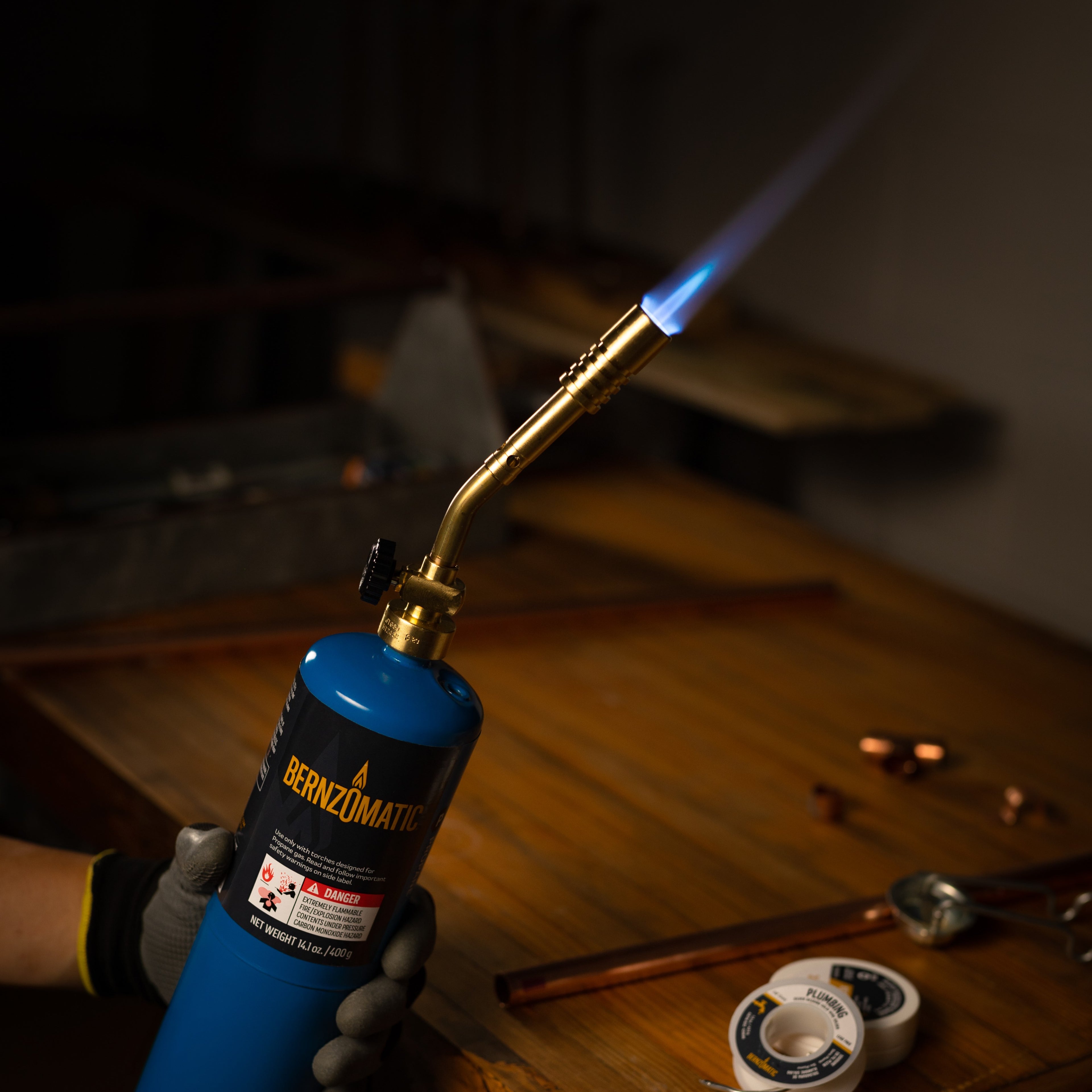 Wide Flame Brass Torch