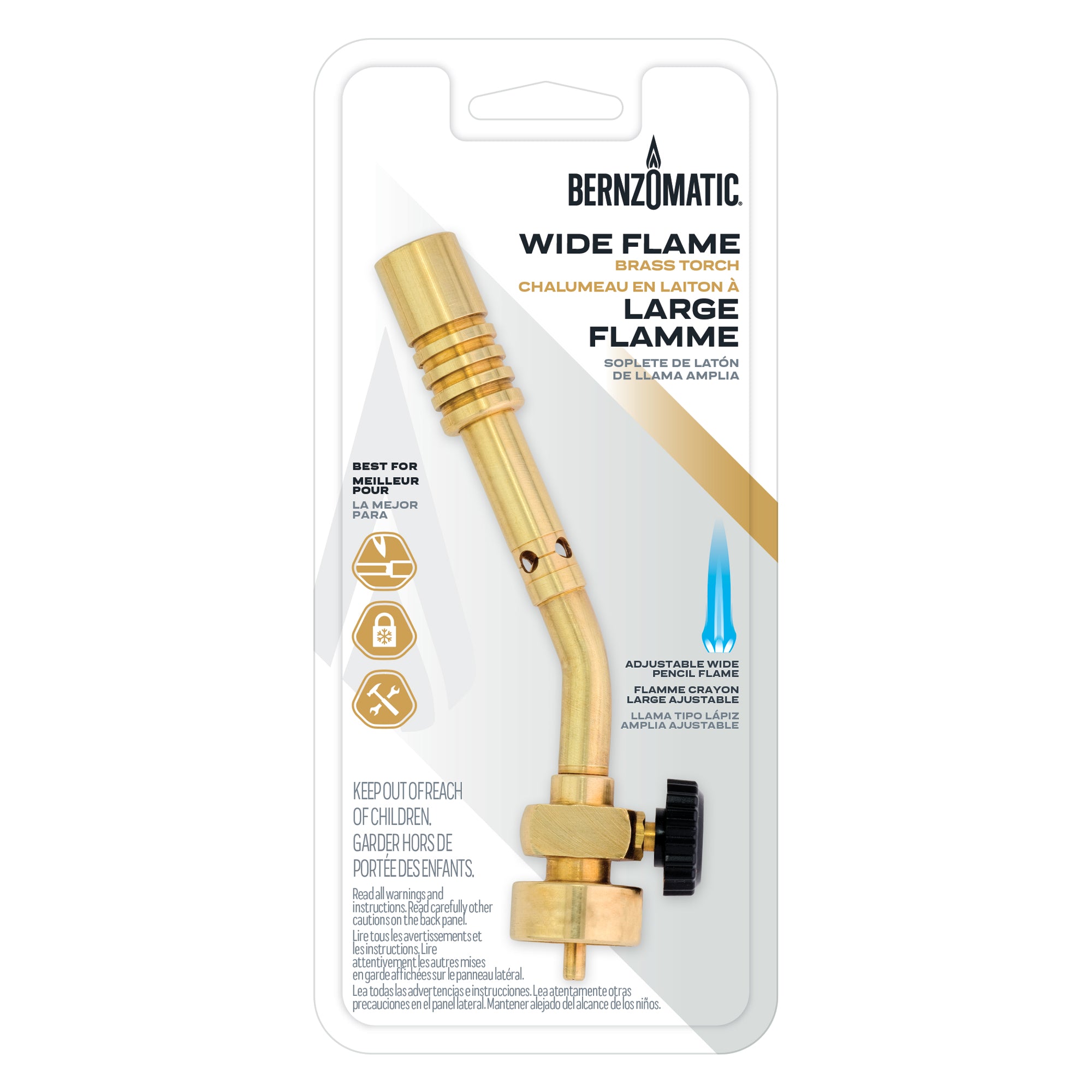 Wide Flame Brass Torch