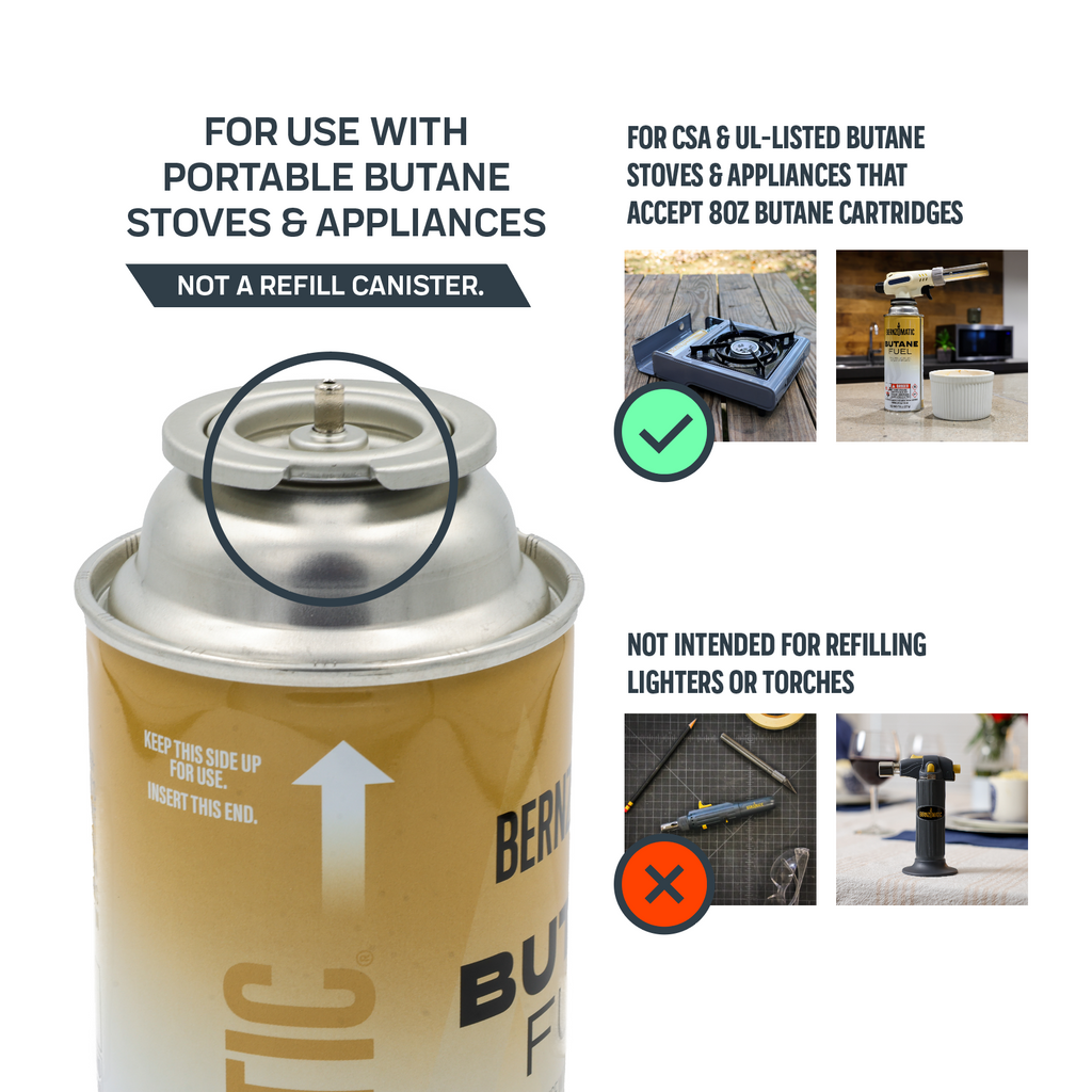 8 oz. Butane Fuel Cartridge- 4 Pack