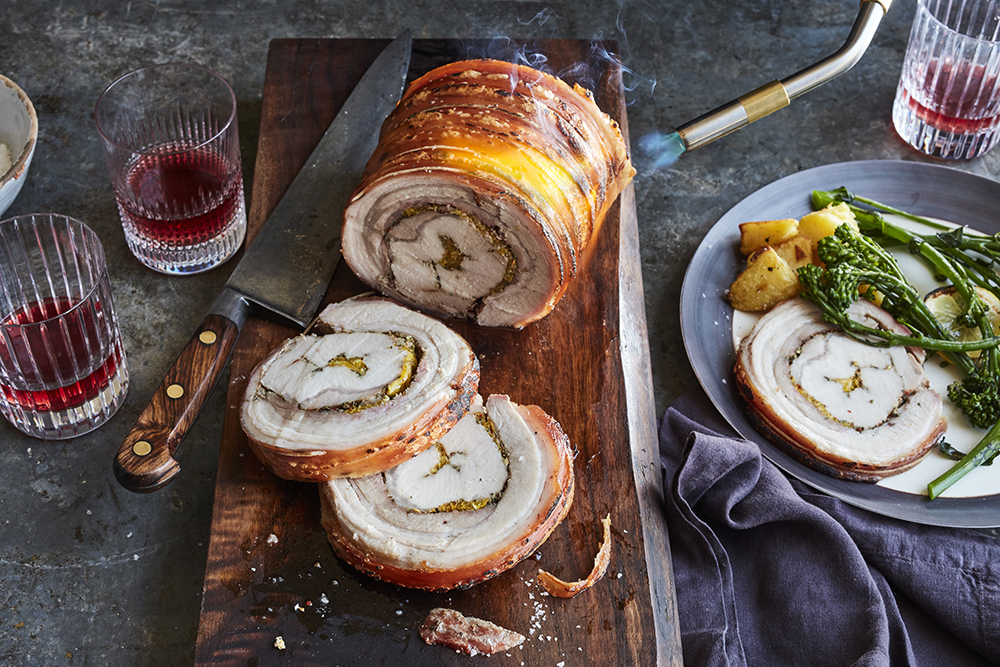 Porchetta With Roast Potato & Charred Broccolini