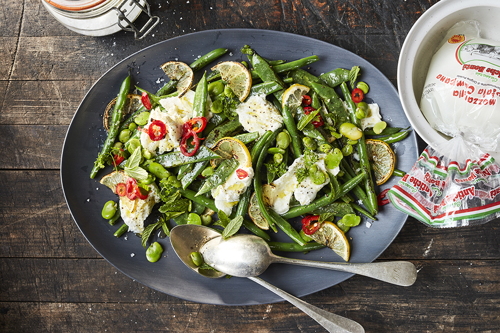 Charred Beans With Burrata And Lemon