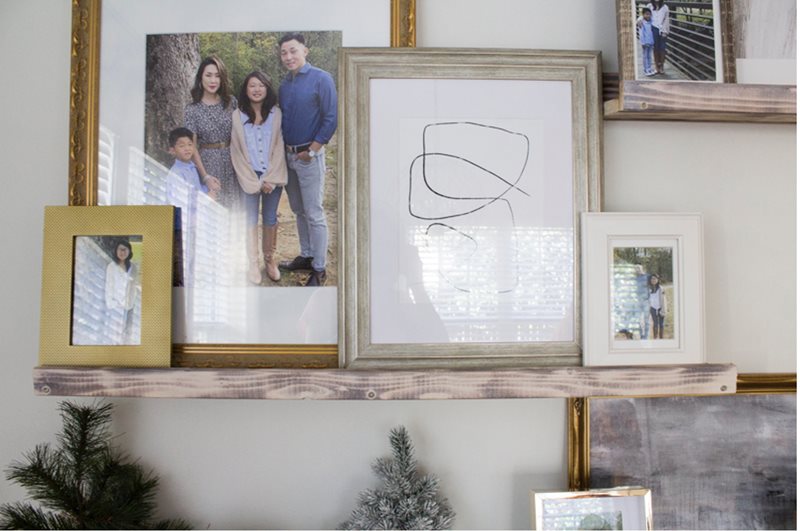 Decorated shelves