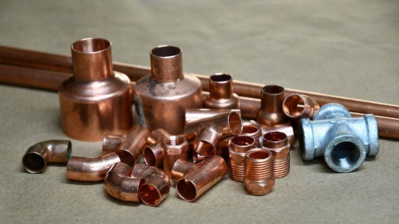 Copper plumbing parts