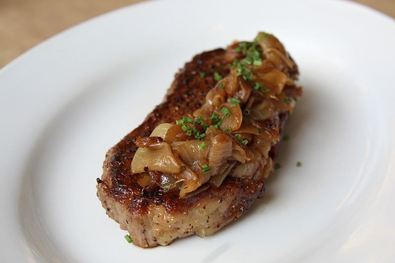 Plating steak