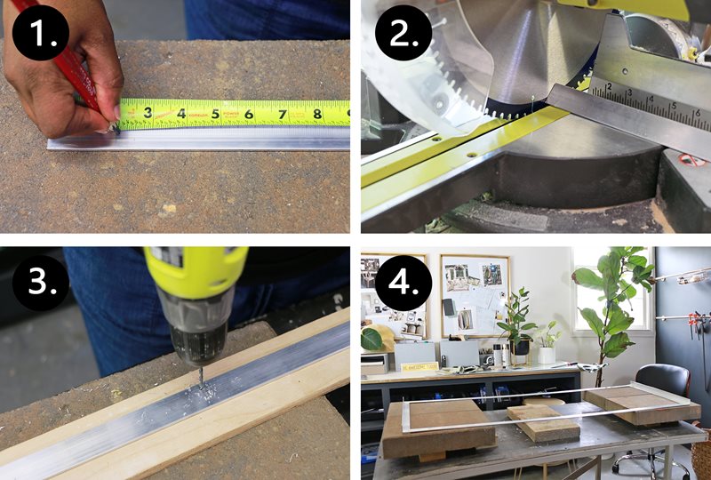 Measuring, cutting, drilling and laying out parts