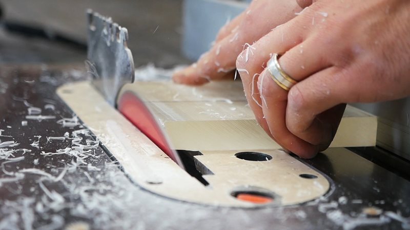 Table saw at 15 degrees