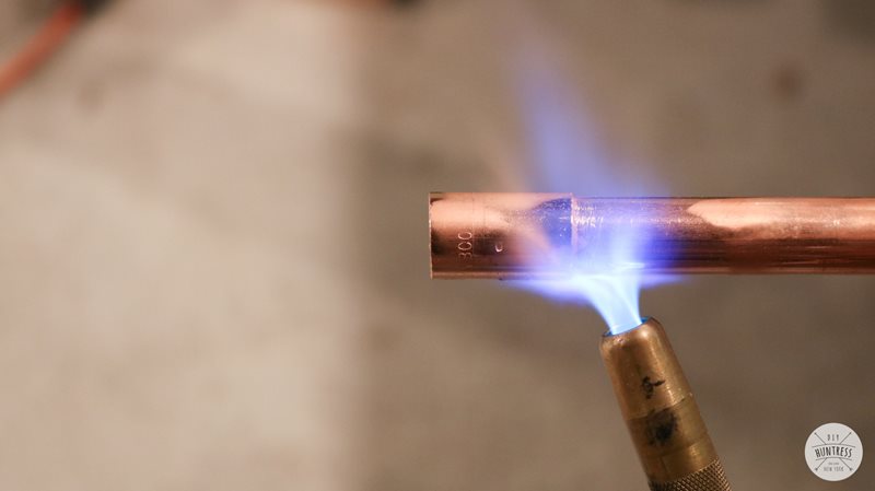 Heating copper pipe with TS4000